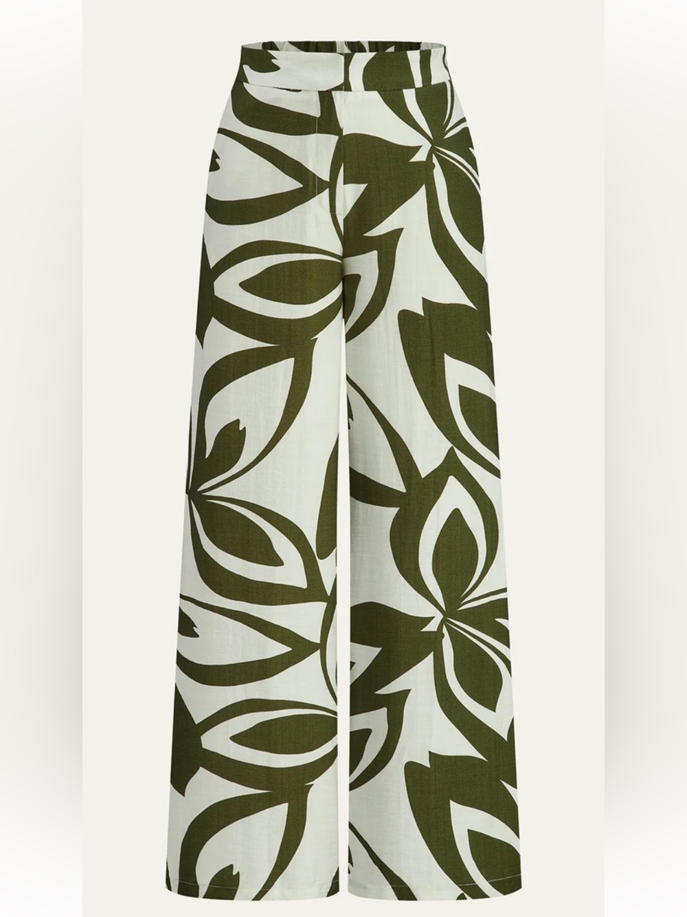 Commense Floral Print Wide-Leg Pants